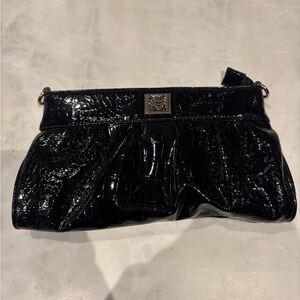Anne Klein Black Croc Embossed Clutch – NO STRAP